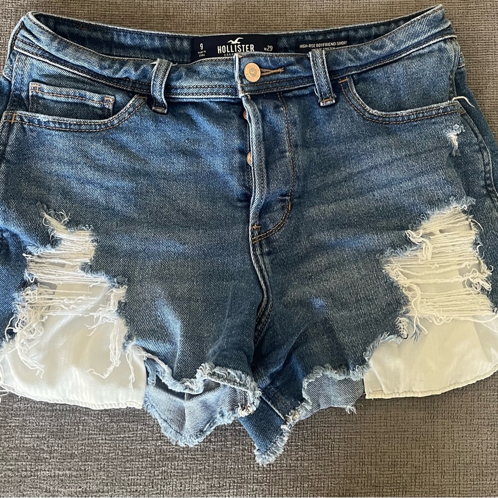 Hollister Women's Blue Denim Shorts
